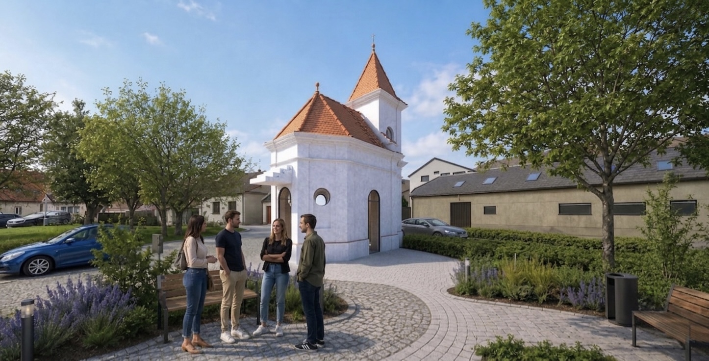 Vizualizace po — Proškovo náměstí, kaplička